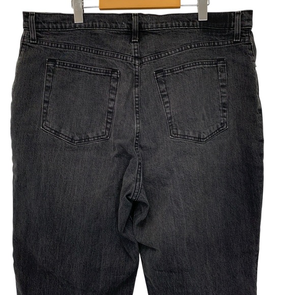 Abercrombie & Fitch Jeans Womens 18 LONG Black The 90s Straight Ultra High Rise - Picture 4 of 7